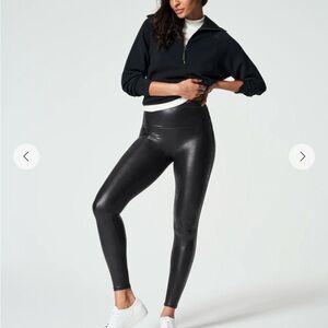 SPANX Shiny Black Leggings